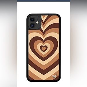 Wildflower Limited Edition Cases Compatible with iPhone 11 (Coffee Heart)